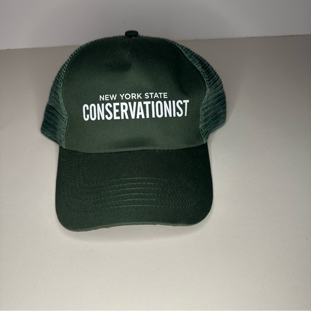 New York State Conservationist Hit Wear Forest Green Mesh Trucker Hat Adjustable